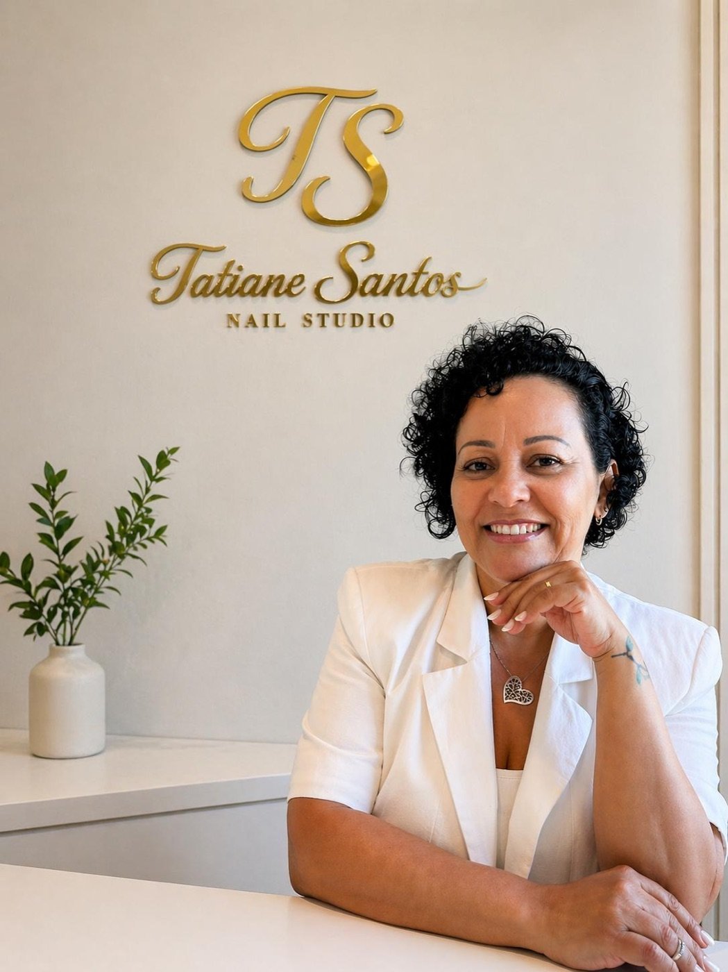 Tatiane Santos no seu Nail Studio